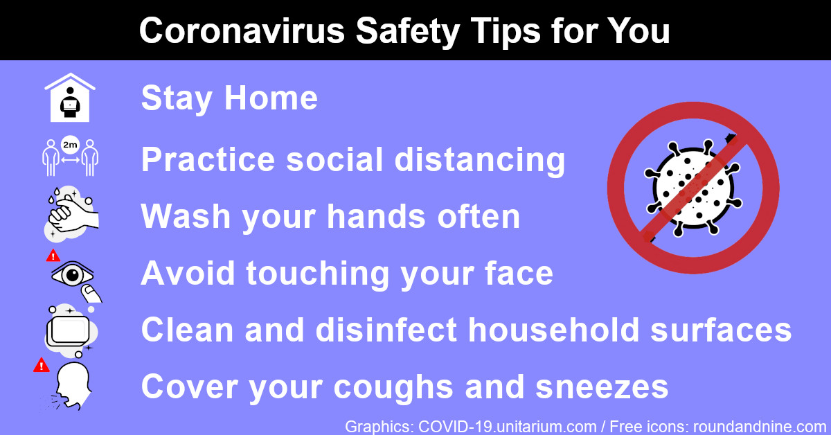 Coronavirus Safety Tips. How to slow the spread of COVID-19